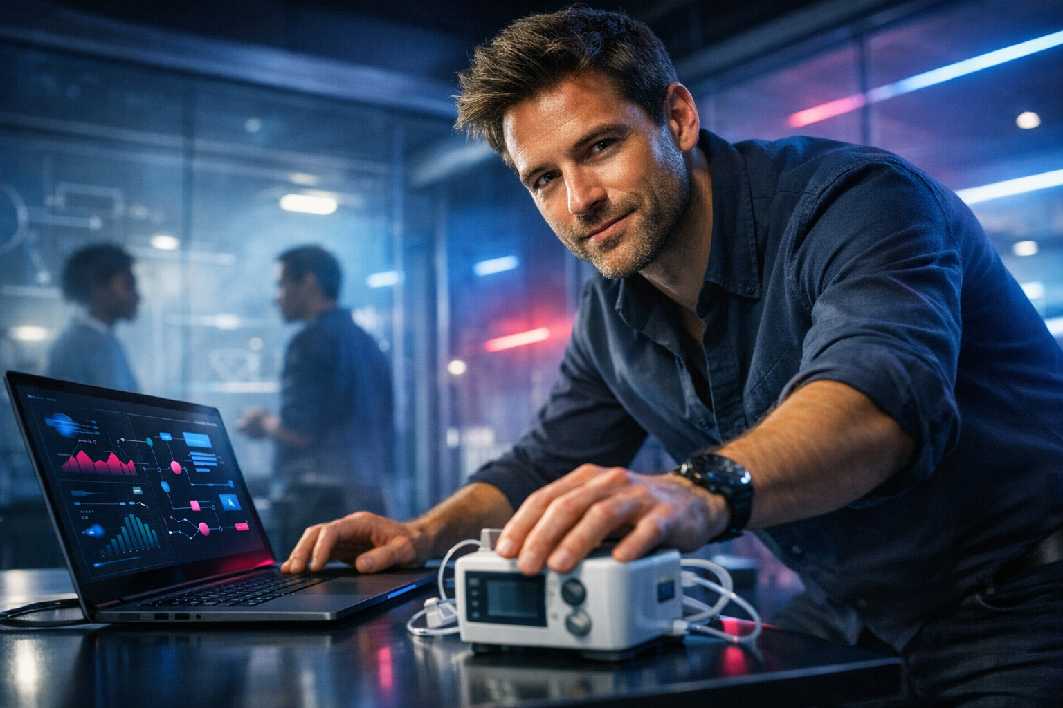 a marketin man doing ai and marketing tech work